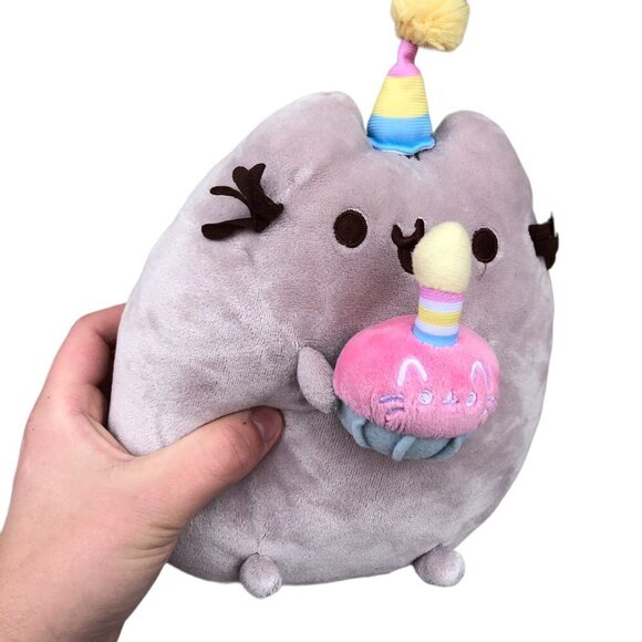 Pusheen Plushie Cupcake Birthday Hat Stuffed Animal - Picture 6 of 11